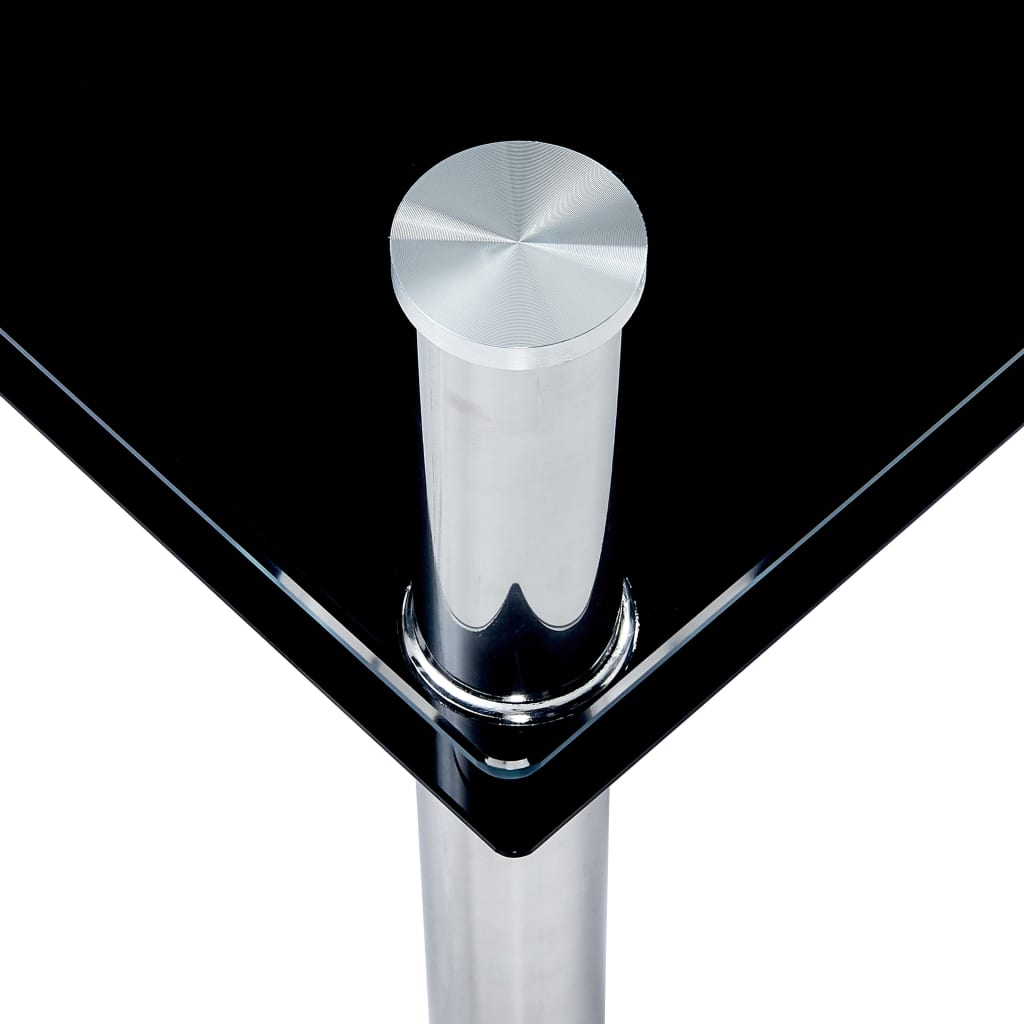 vidaXL Salontafel 100x60x42 cm gehard glas zwart