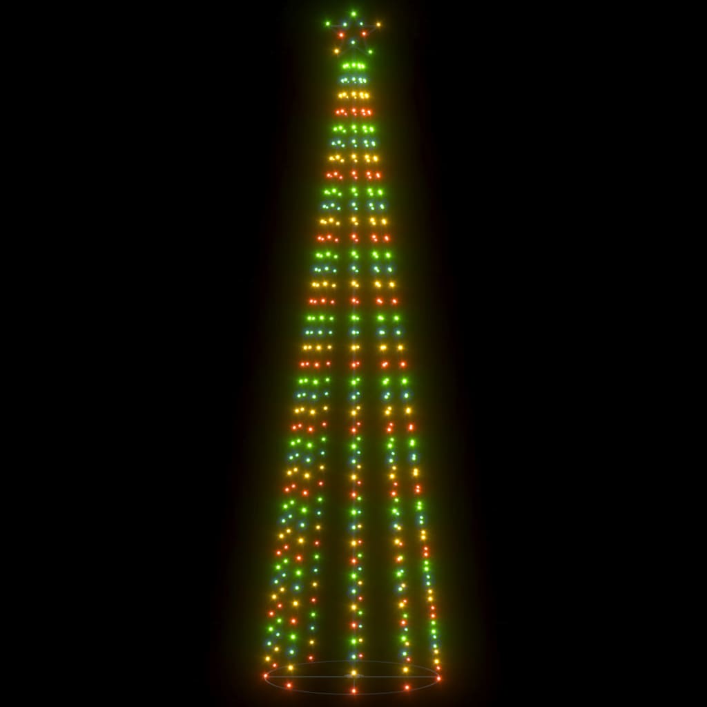 vidaXL Kegelkerstboom 400 meerkleurige LED's 100x360 cm
