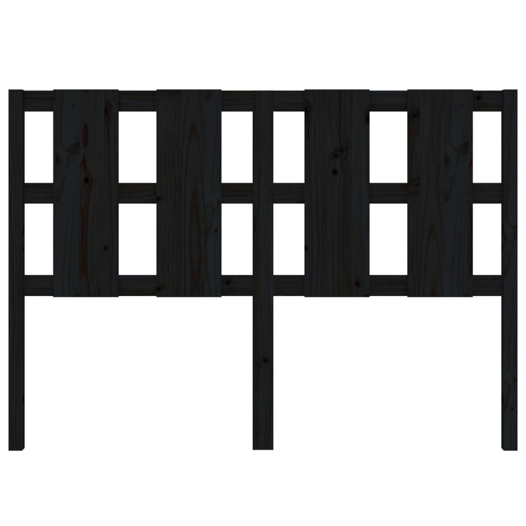 vidaXL Hoofdbord 140,5x4x100 cm massief grenenhout zwart
