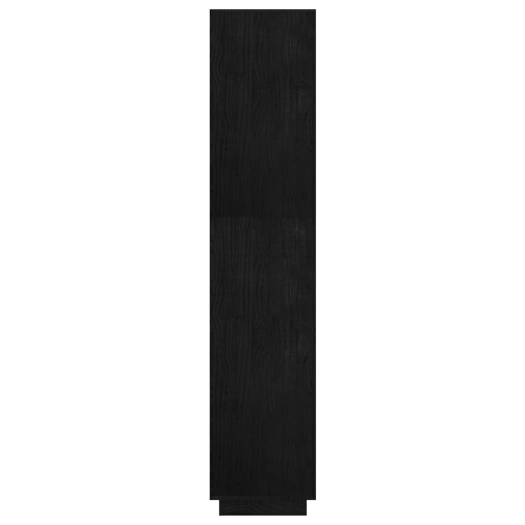 vidaXL Boekenkast/kamerscherm 60x35x167 cm massief grenenhout zwart