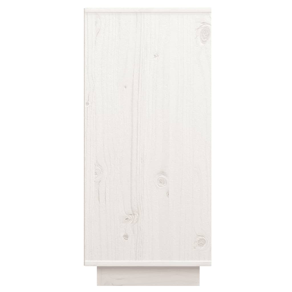 vidaXL Dressoir 60x34x75 cm massief grenenhout wit