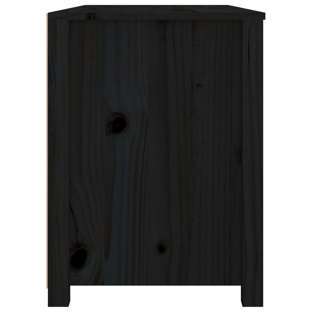 vidaXL Dressoir 100x40x54 cm massief grenenhout zwart