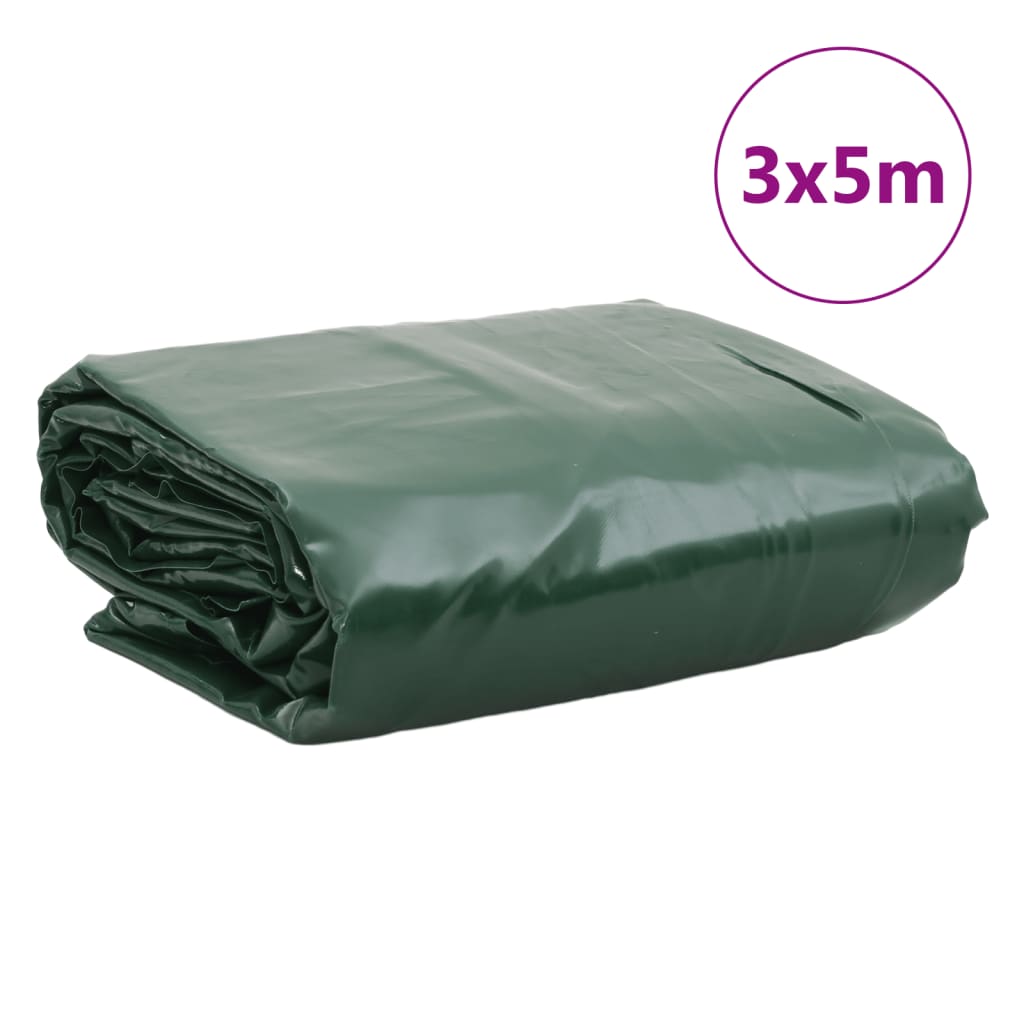 vidaXL Dekzeil 650 g/m² 3x5 m groen