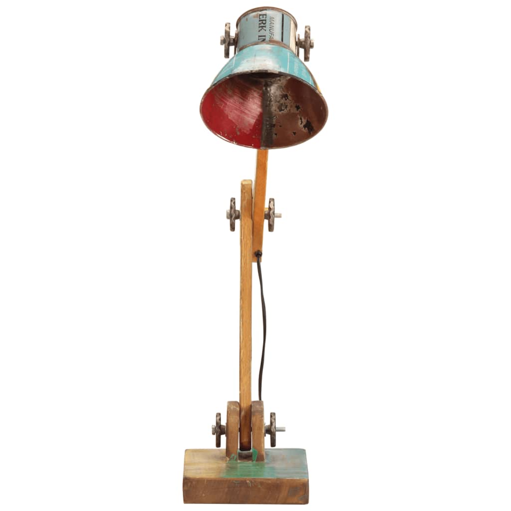 vidaXL Bureaulamp industrieel rond E27 23x18x95 cm meerkleurig