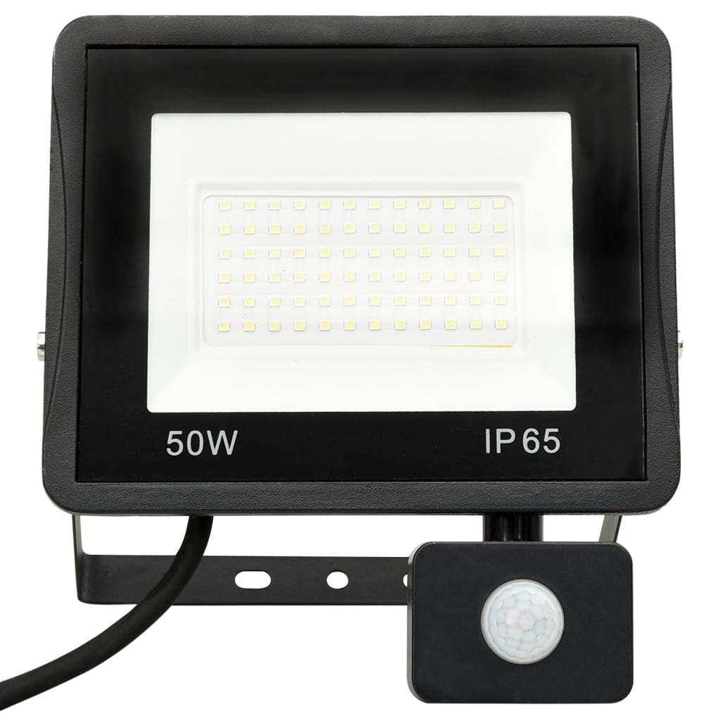vidaXL Spotlight met sensor LED 50 W warmwit