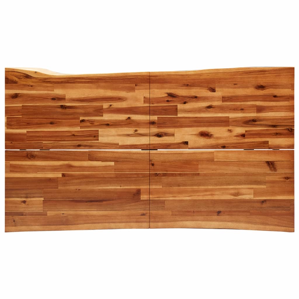 vidaXL Eettafel met natuurlijke rand 140x80x75 cm massief acaciahout