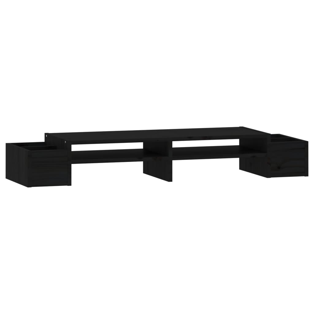vidaXL Monitorstandaard 60x35x8 cm gehard glas en metaal zwart
