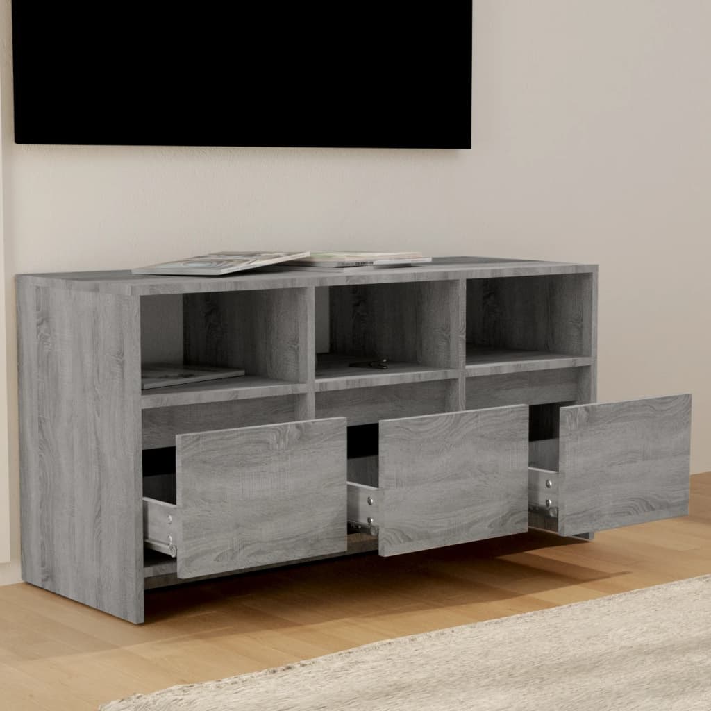 vidaXL Tv-meubel 102x37,5x52,5 cm spaanplaat grijs sonoma eikenkleurig