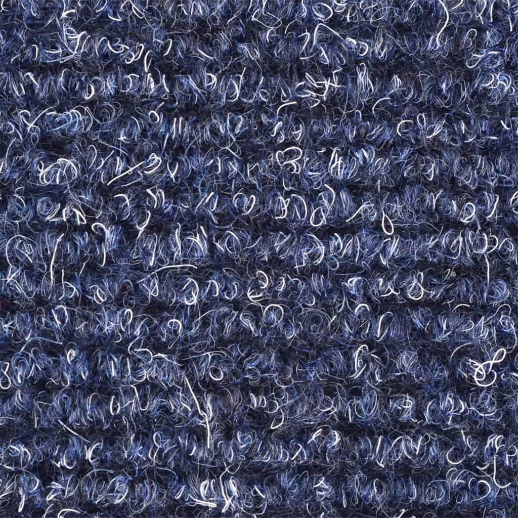 vidaXL Trapmat zelfklevend 65x21x4 cm naaldvilt blauw 15-delig