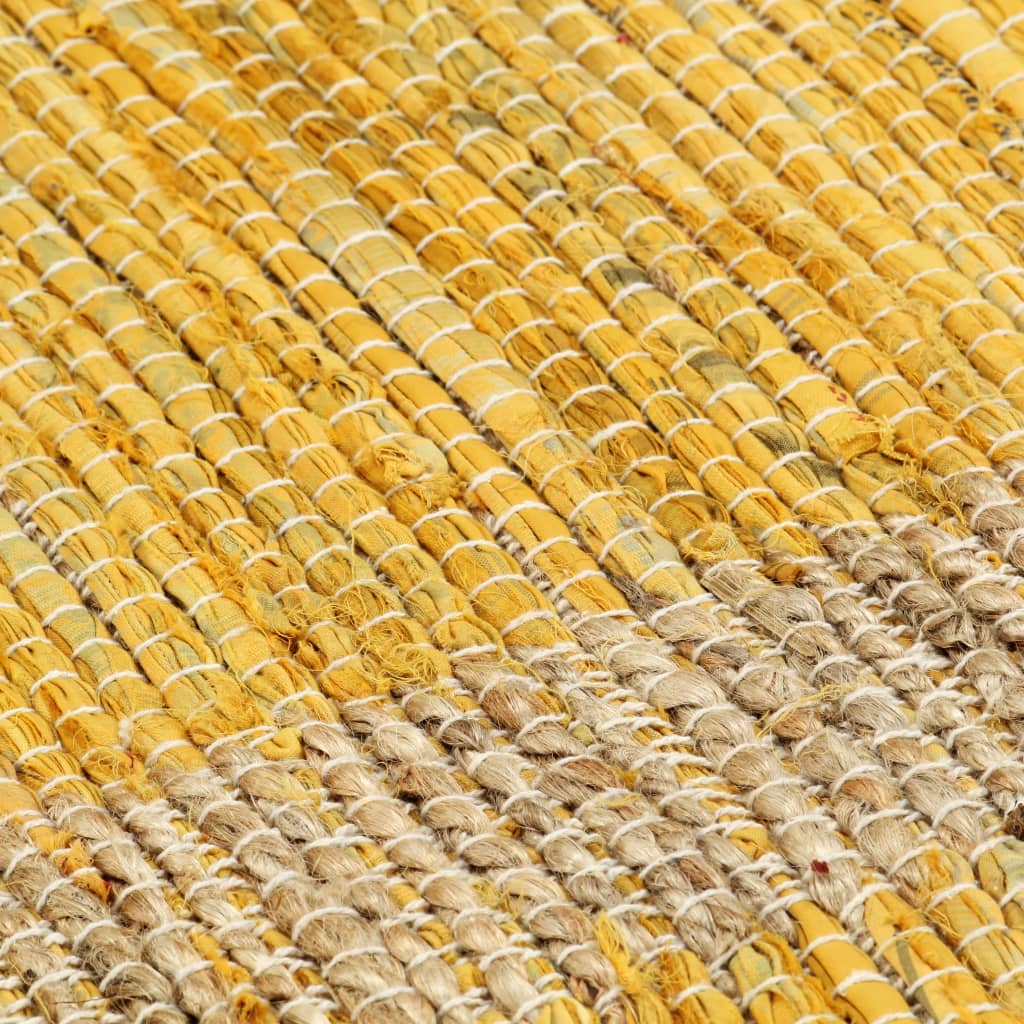 vidaXL Vloerkleed handgemaakt 120x180 cm jute geel