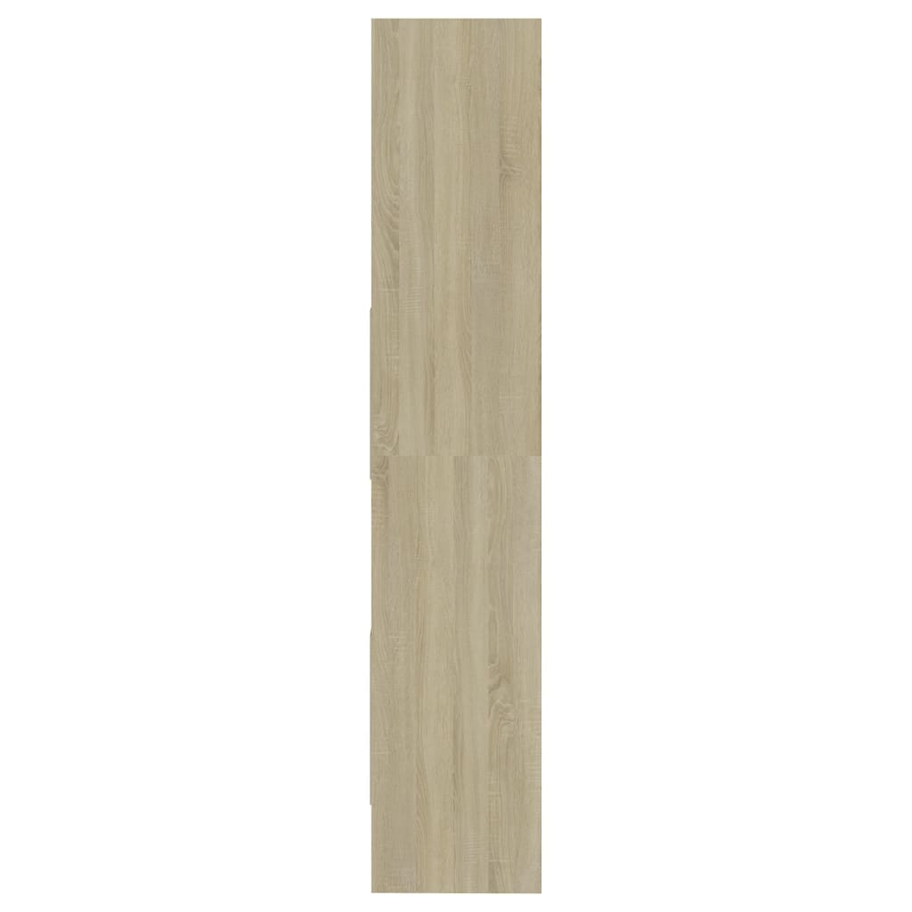 vidaXL Boekenkast 60x35x180 cm bewerkt hout wit en sonoma eikenkleurig