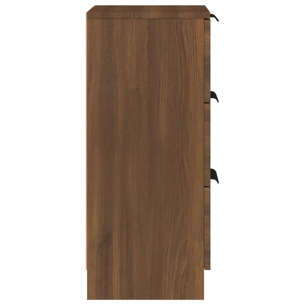 vidaXL Dressoir 30x30x70 cm bewerkt hout bruineikenkleurig