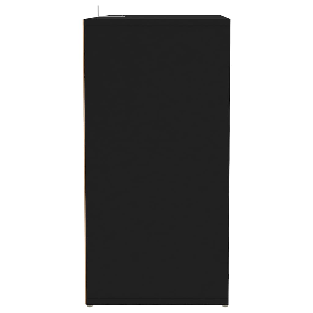 vidaXL Schoenenkast 60x35x70 cm spaanplaat zwart