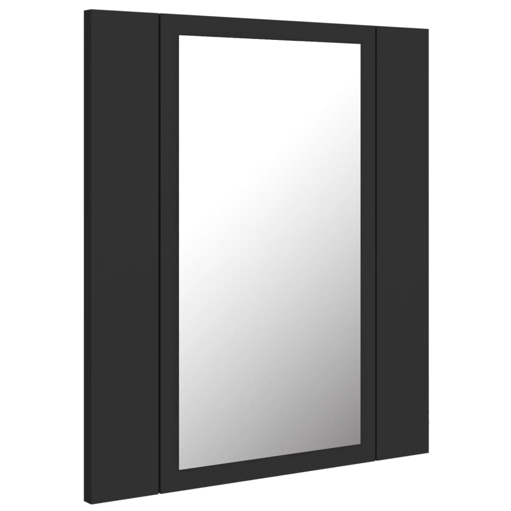 vidaXL Badkamerkast met spiegel en LED 40x12x45 cm grijs