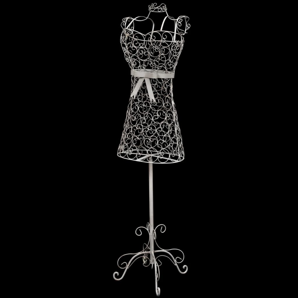 Vintage Paspop met jurk van ijzerdraad