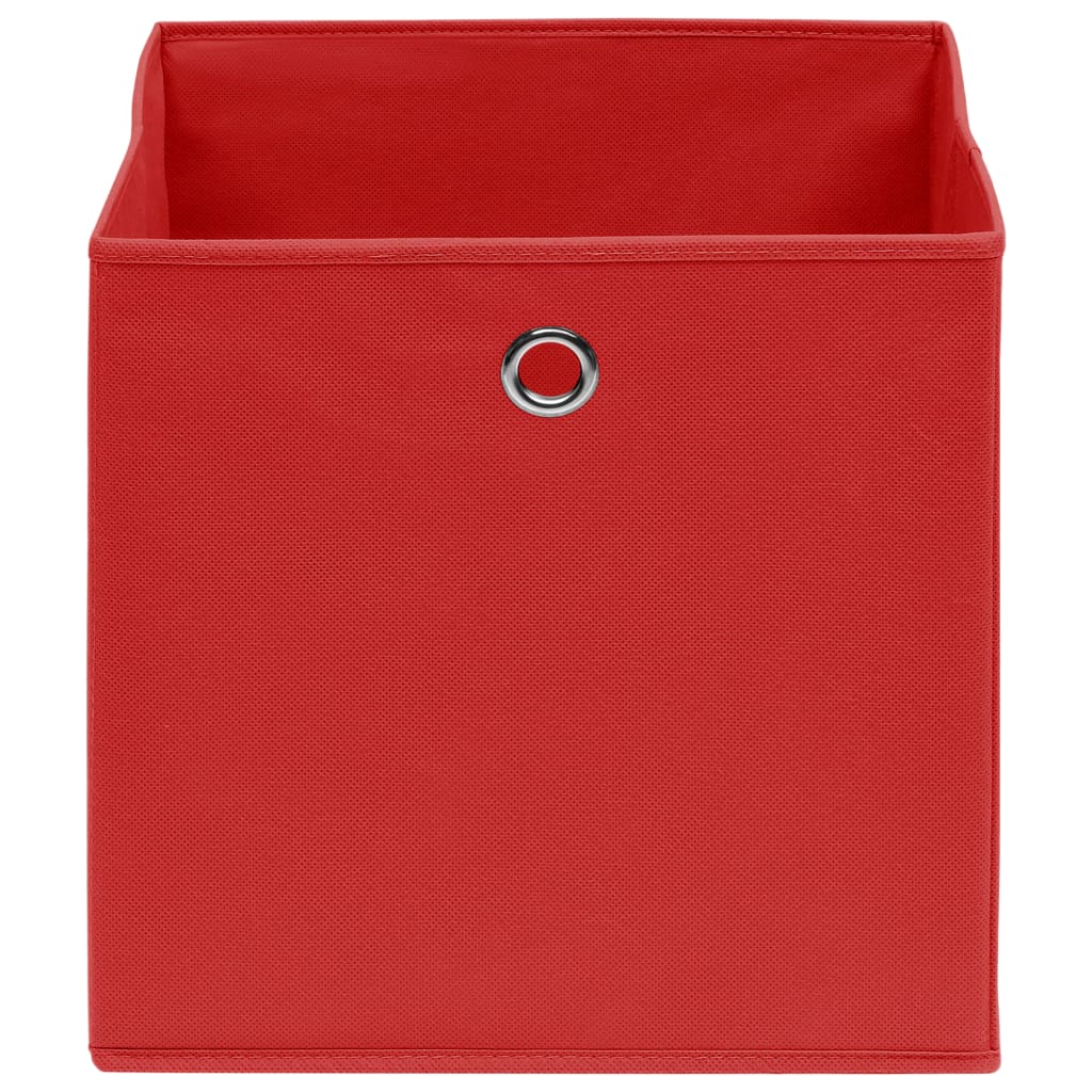 vidaXL Opbergboxen 4 st 32x32x32 cm stof rood
