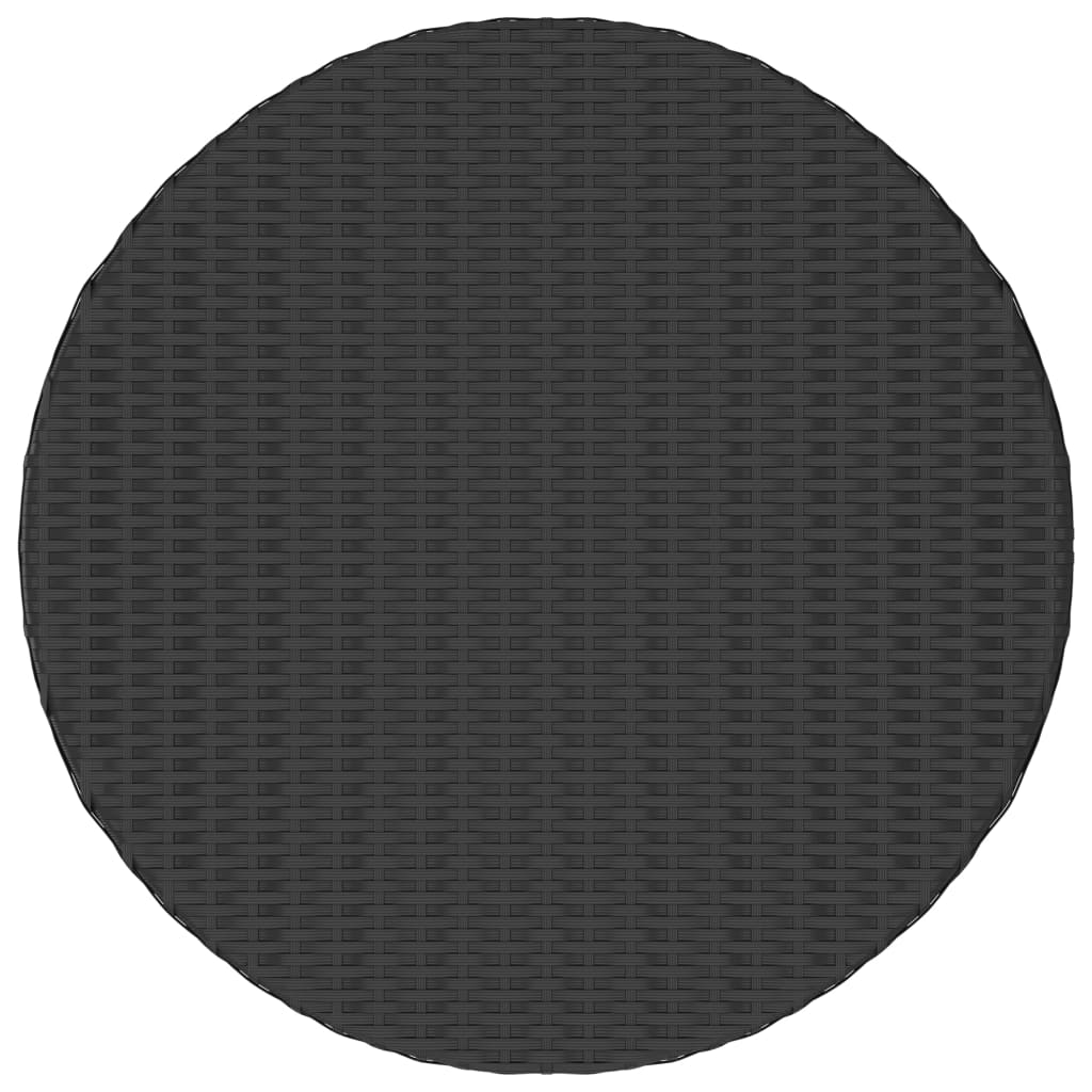 vidaXL Tuintafel 70x70x73 cm poly rattan zwart