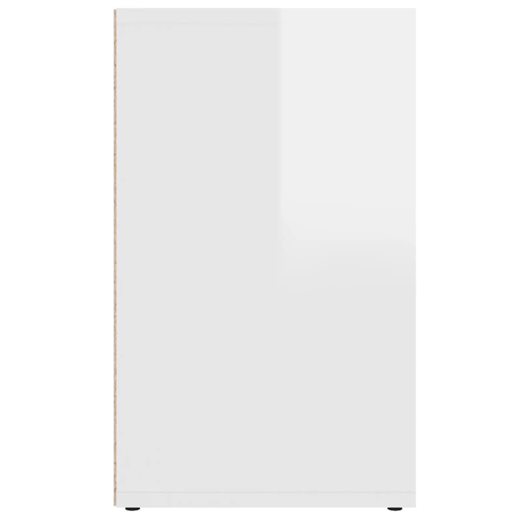 vidaXL Schoenenkast 52,5x30x50 cm hoogglans wit