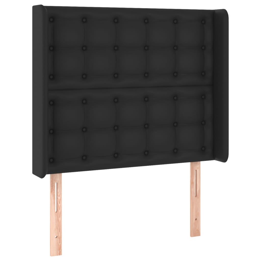 vidaXL Boxspring met matras en LED kunstleer zwart 100x200 cm