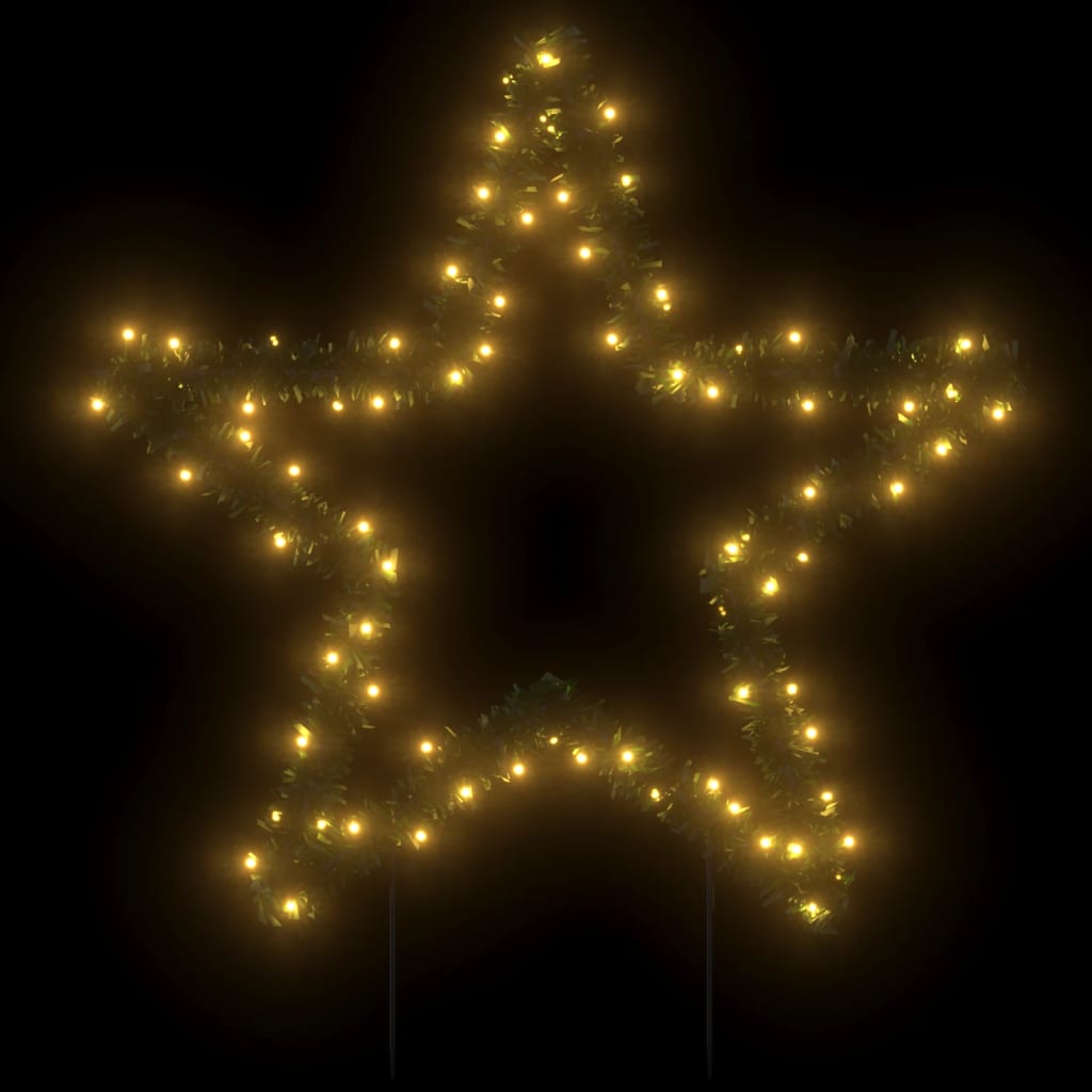 vidaXL Kerstverlichting ster met grondpinnen 80 LED's 60 cm
