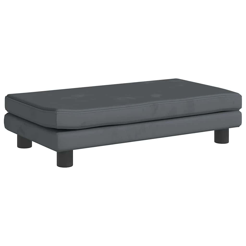vidaXL - Hondenmand - 80x45x30 - cm - fluweel - donkergrijs vidaXL - Hondenmand - 80x45x30 - cm - fluweel - donkergrijs