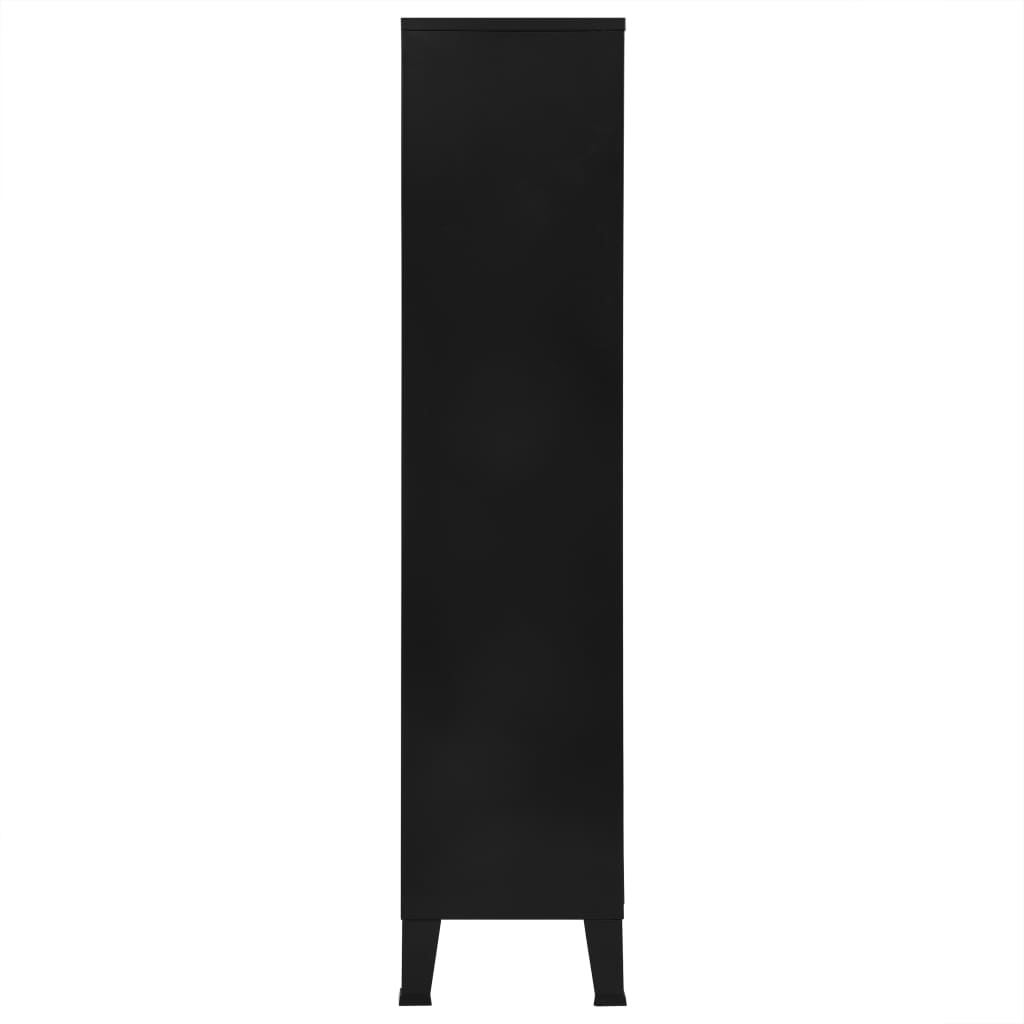 vidaXL Boekenkast industrieel 90x40x180 cm staal zwart