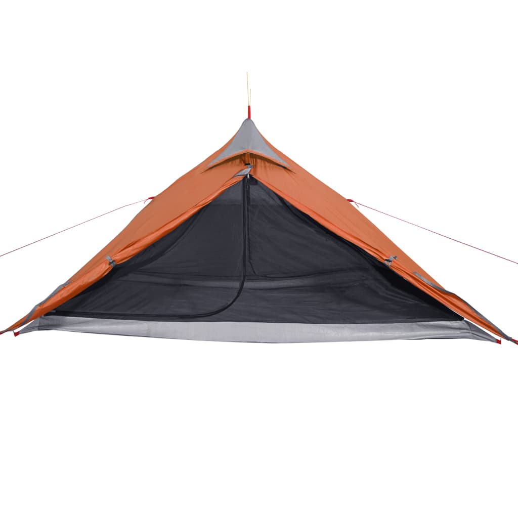 vidaXL Tent 1-persoons waterdicht grijs en oranje