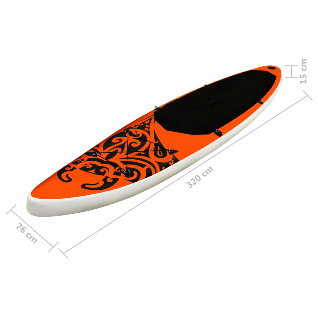 vidaXL Stand Up Paddleboardset opblaasbaar 320x76x15 cm oranje