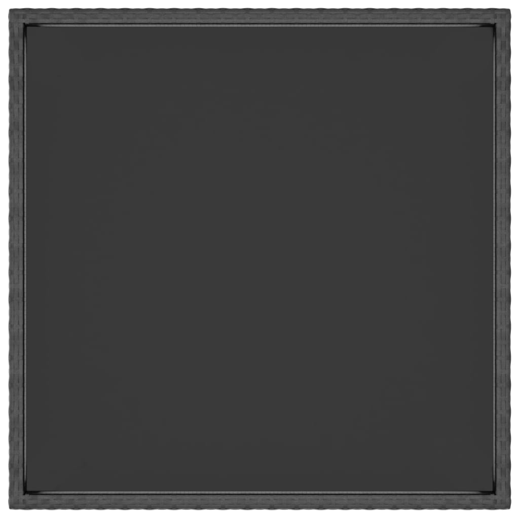 vidaXL Tuintafel 90x90x75 cm poly rattan zwart