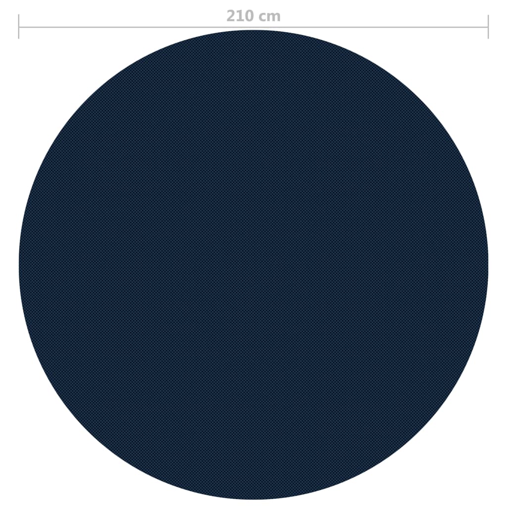 vidaXL Zwembadfolie solar drijvend 210 cm PE zwart en blauw