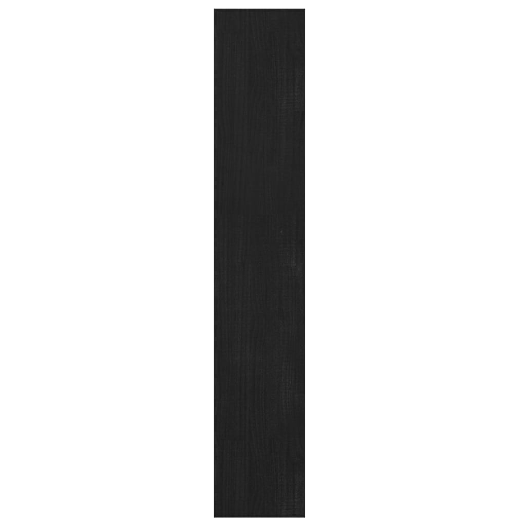 vidaXL Boekenkast/kamerscherm 100x30x167,5 cm massief grenenhout zwart