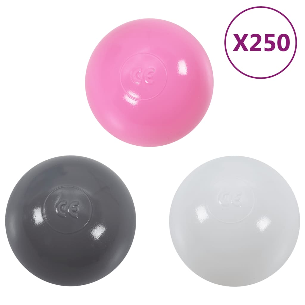 vidaXL Kinderspeeltent met 250 ballen 102x102x82 cm roze