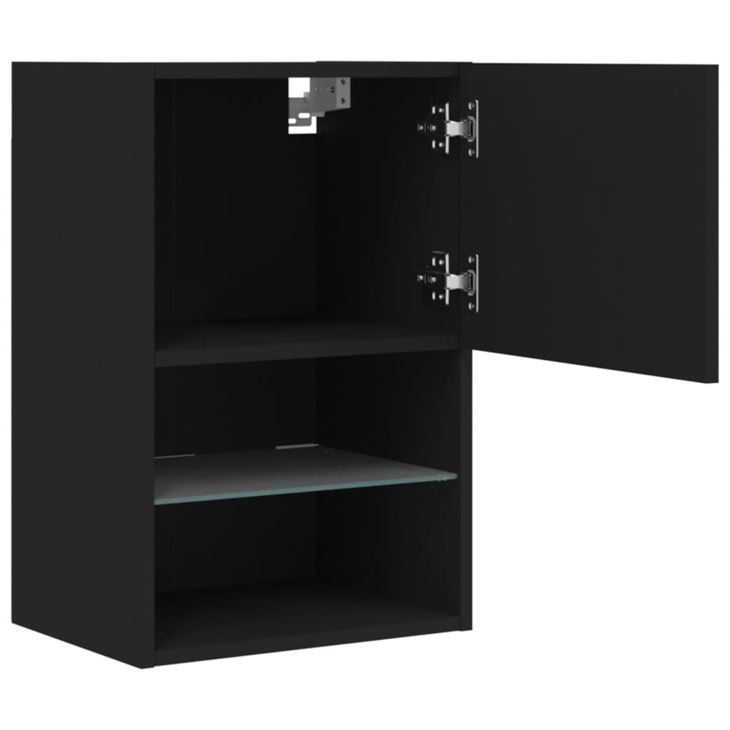 vidaXL Tv-meubel met LED-verlichting 40,5x30x60 cm zwart