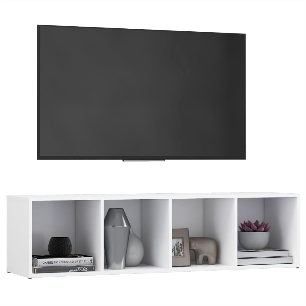vidaXL Tv-meubel 142,5x35x36,5 cm spaanplaat wit