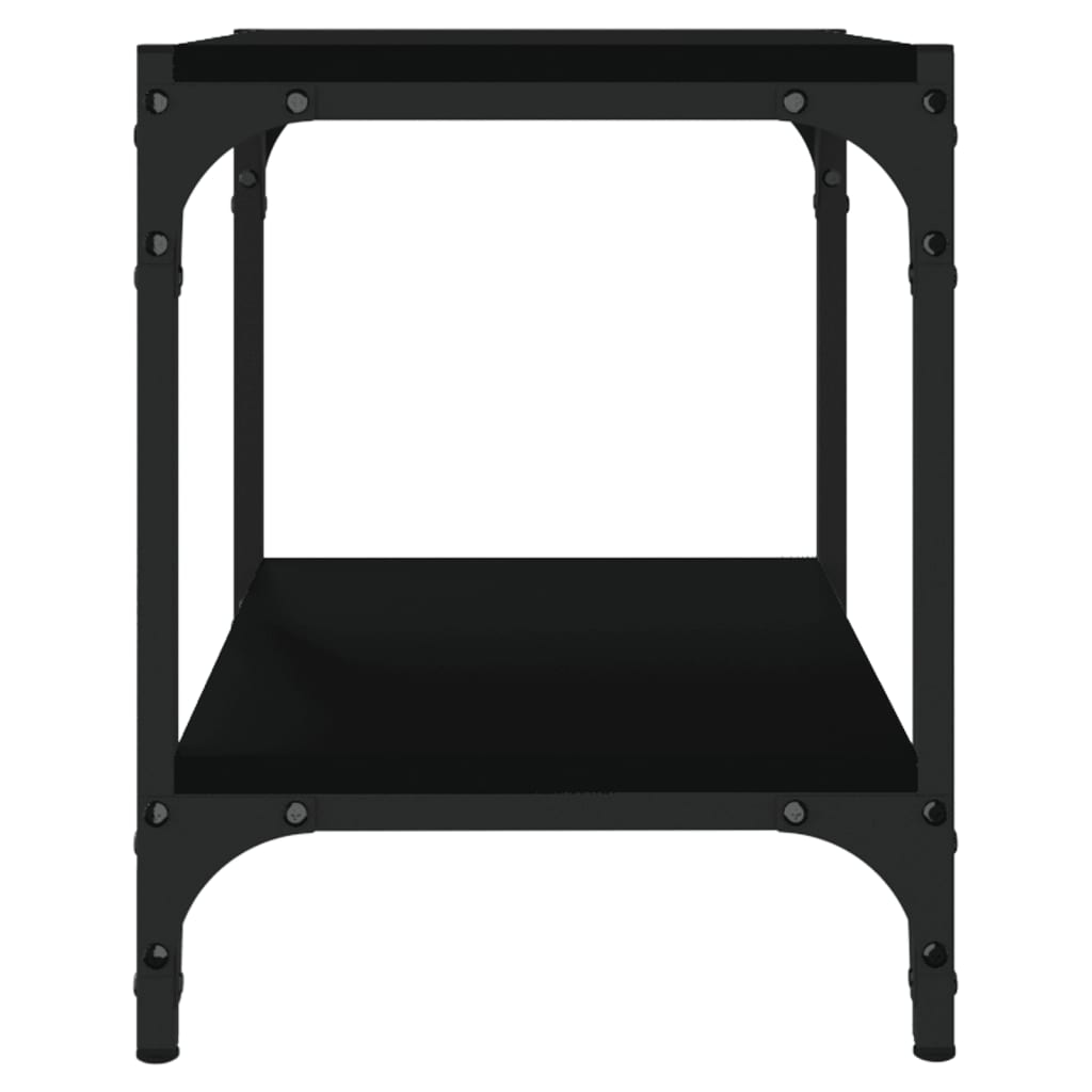 vidaXL Tv-meubel 40x33x41 cm bewerkt hout en staal zwart