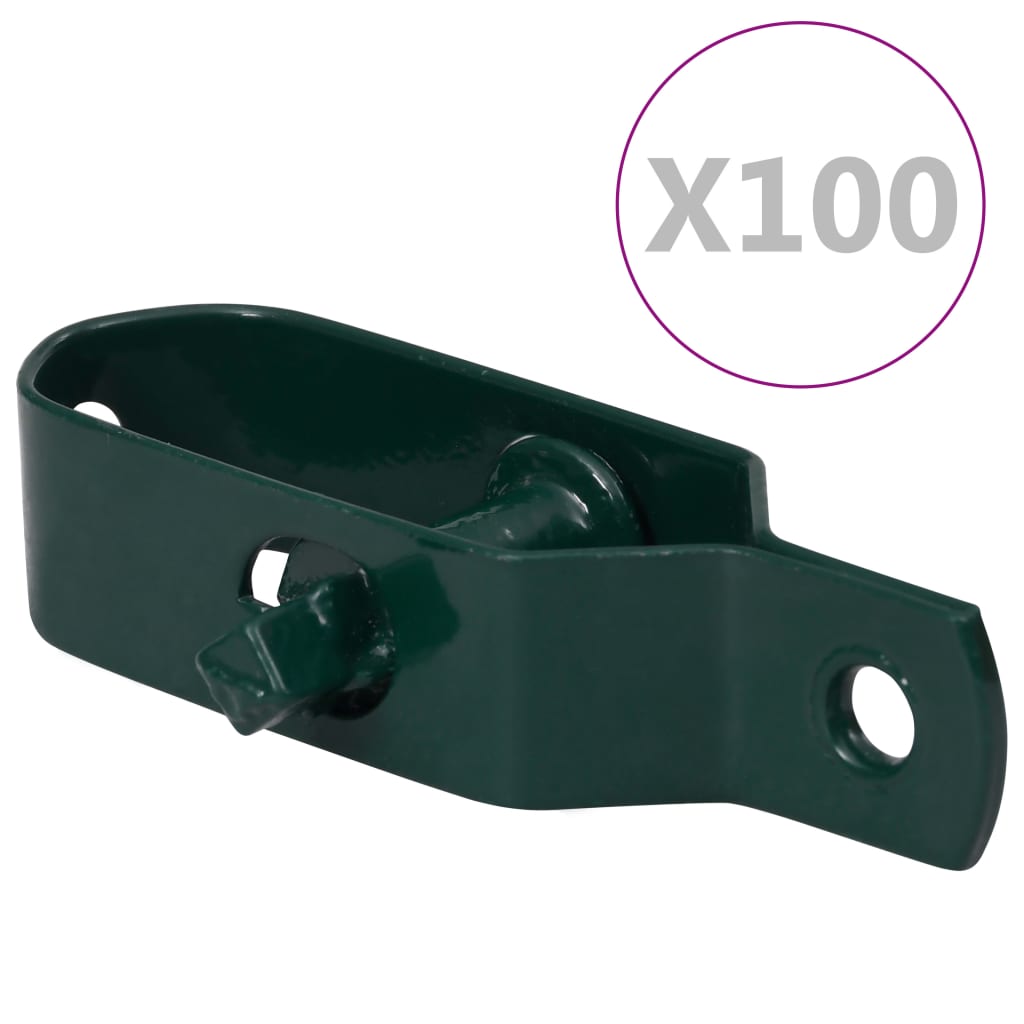 vidaXL Draadspanners 100 st 90 mm staal groen