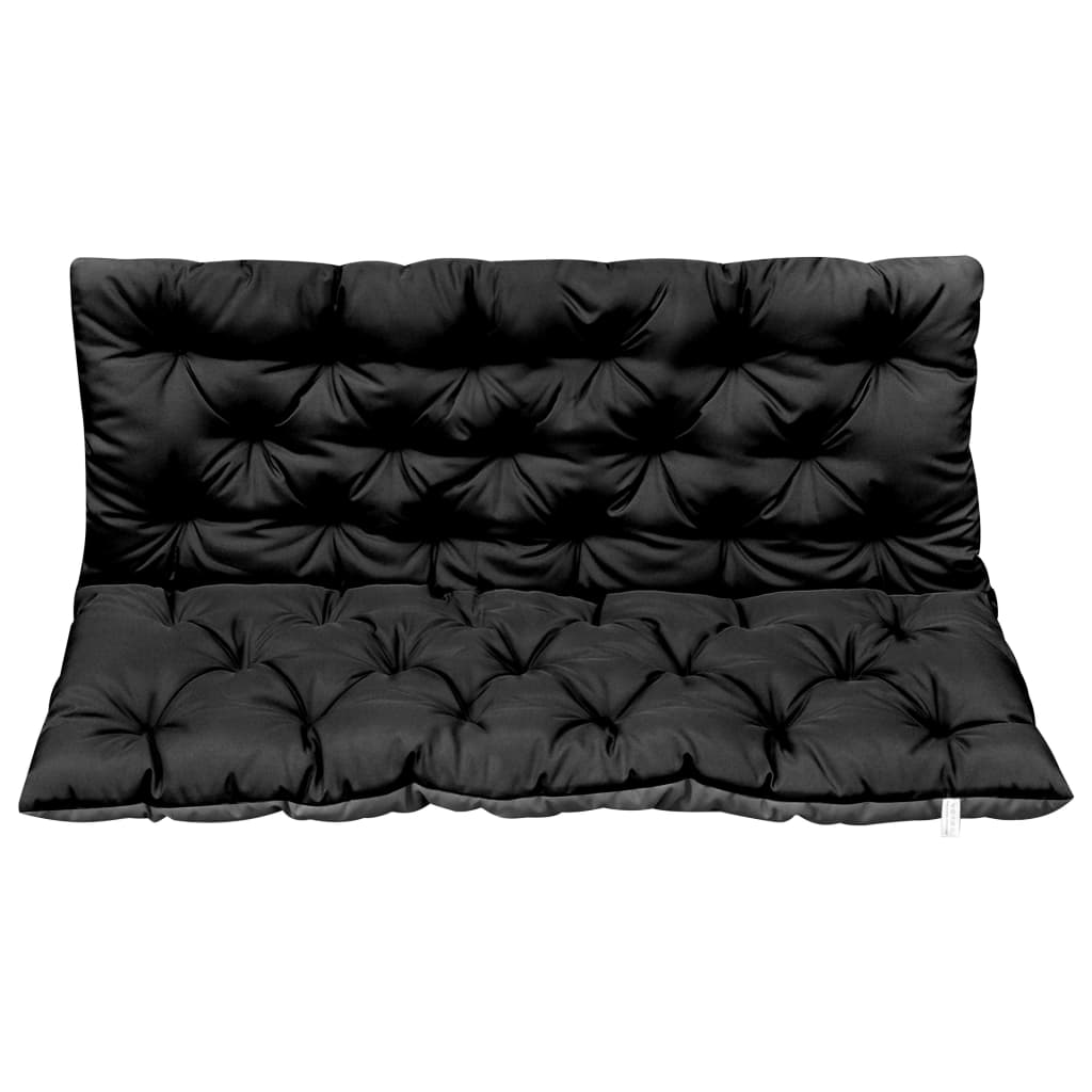 vidaXL Kussen voor schommelstoel 120 cm stof zwart en grijs
