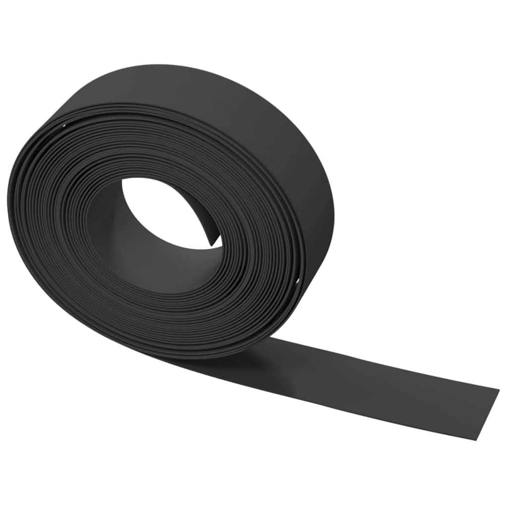 vidaXL Tuinrand 10 m 15 cm polyetheen zwart