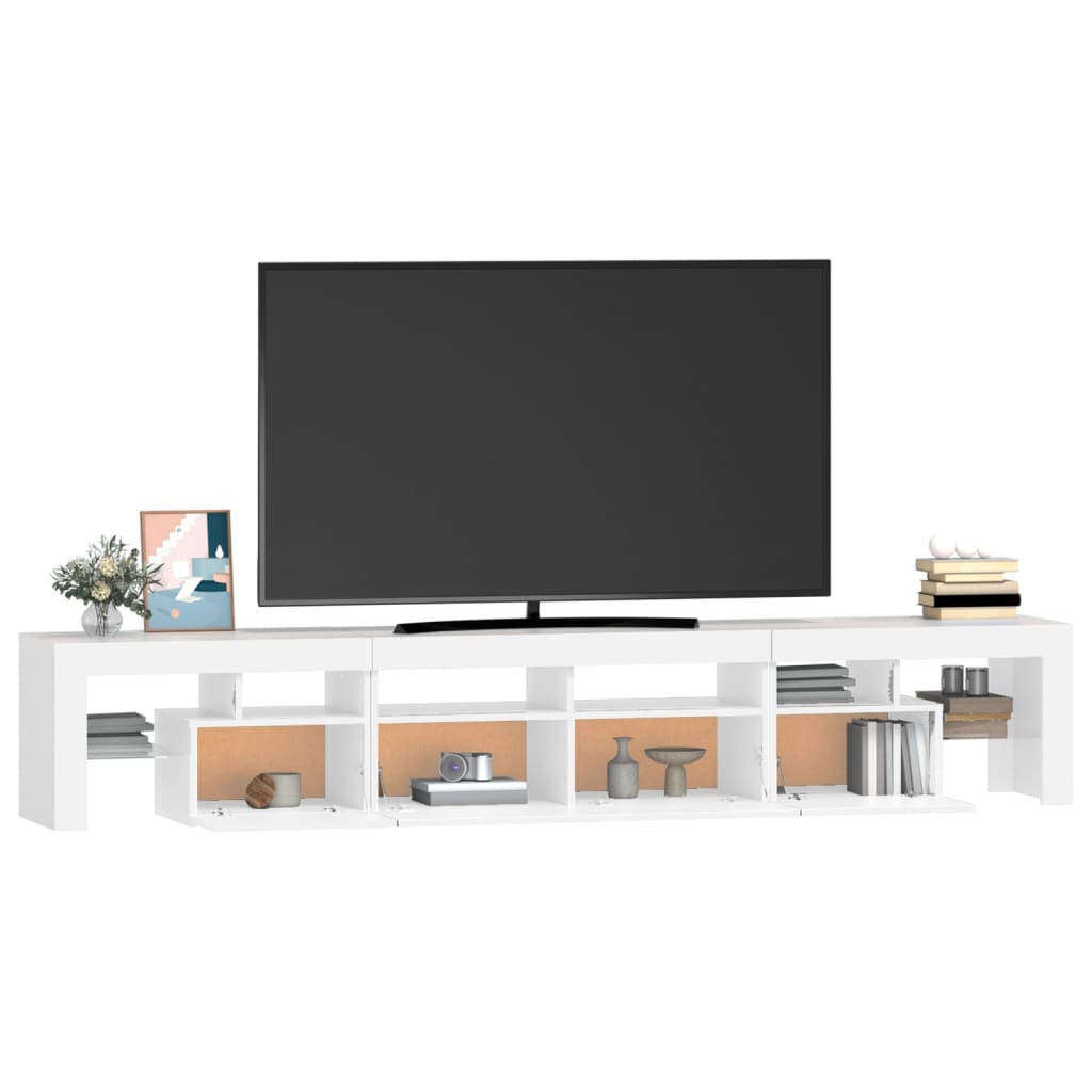 vidaXL Tv-meubel met LED-verlichting 230x36,5x40 cm wit