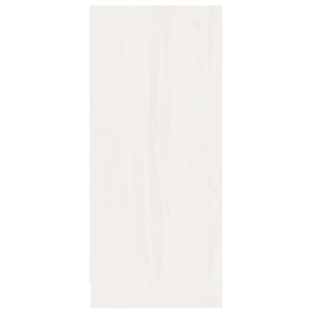 vidaXL Dressoir 70x33x76 cm massief grenenhout wit