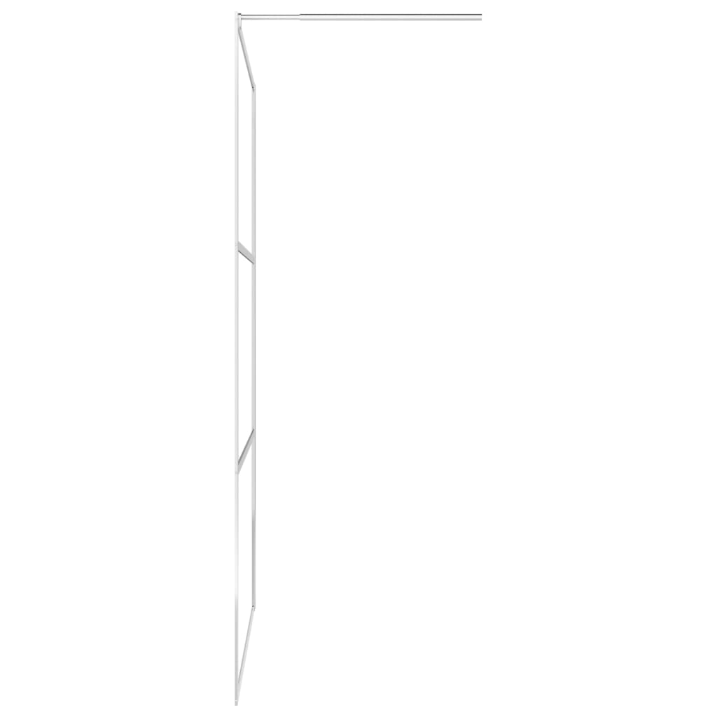 vidaXL Inloopdouchewand met schap 80x195 cm ESG-glas aluminium chroom