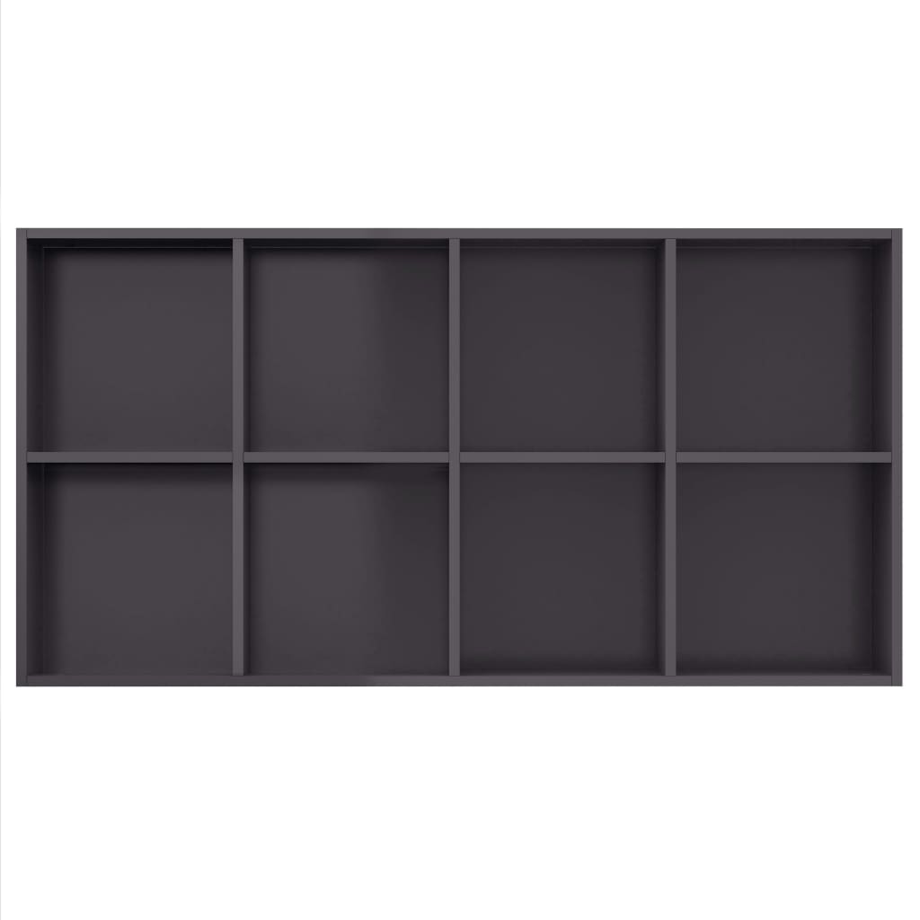 vidaXL Boekenkast/dressoir 66x30x130 cm bewerkt hout hoogglans grijs