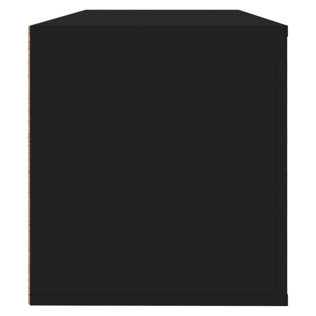 vidaXL Wandschoenenkast 100x35x38 cm bewerkt hout zwart