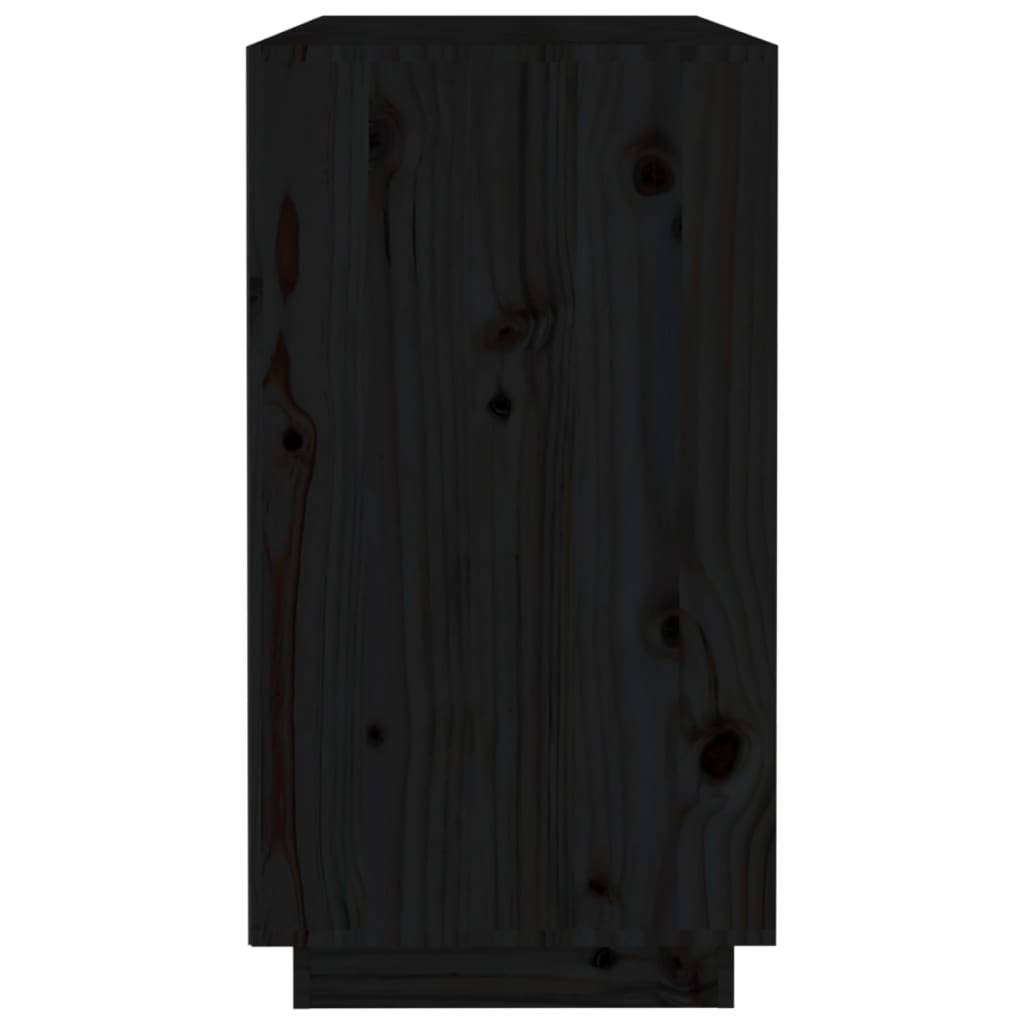 vidaXL Dressoir 100x40x75 cm massief grenenhout zwart