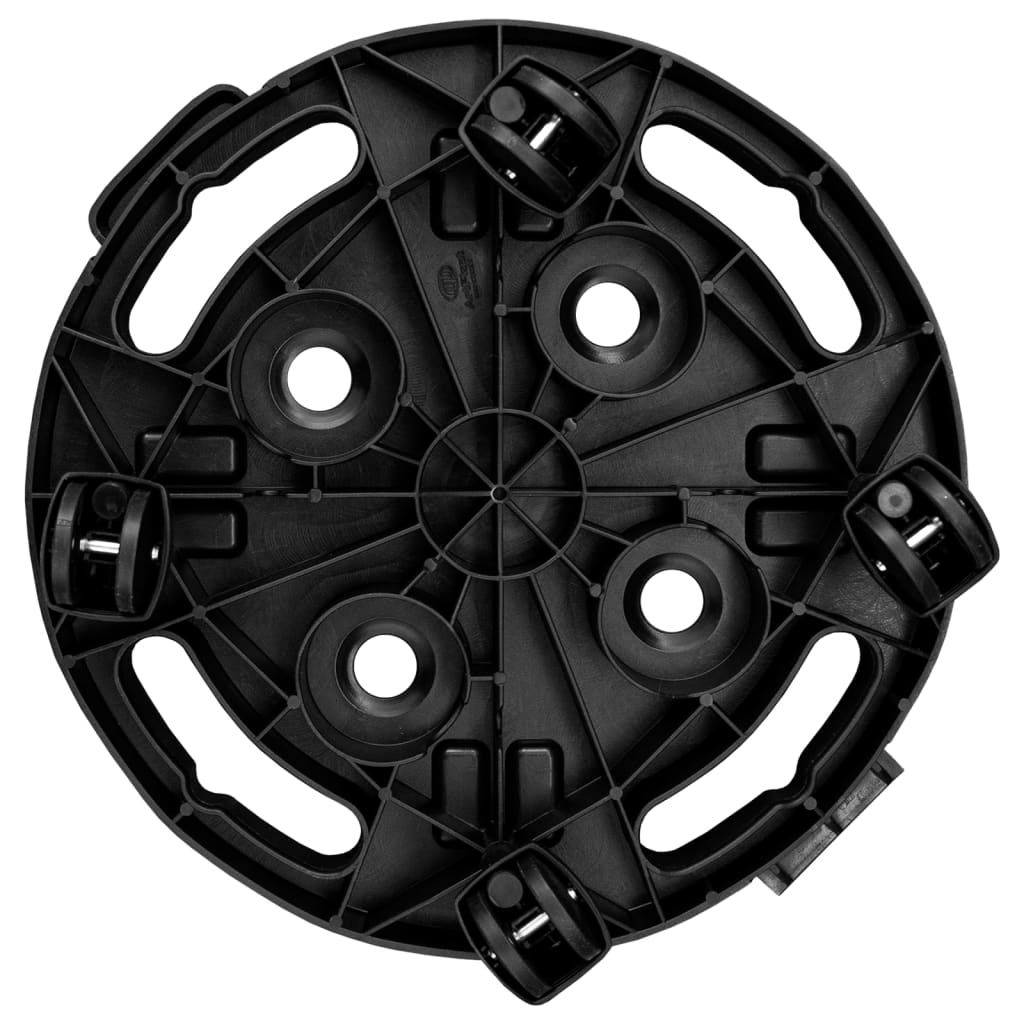 vidaXL Plantentrolley met wielen 170 kg diameter 30 cm zwart