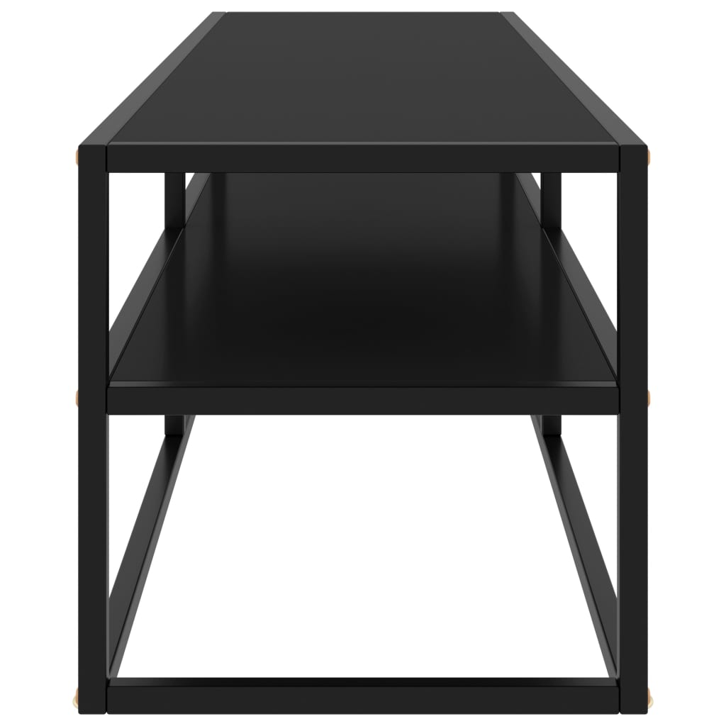 vidaXL Tv-meubel met zwart glas 140x40x40 cm zwart