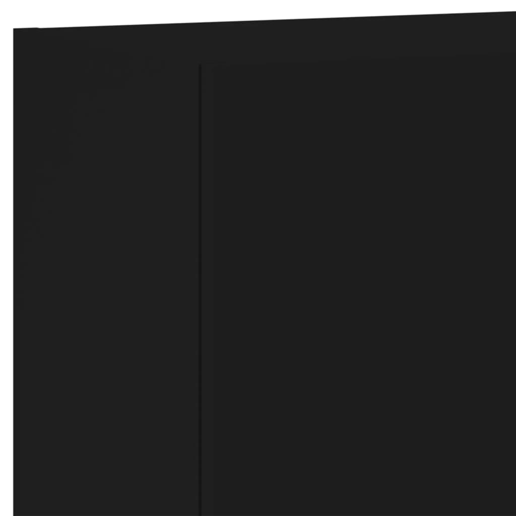 vidaXL 5-delige Tv-wandmeubelset bewerkt hout zwart