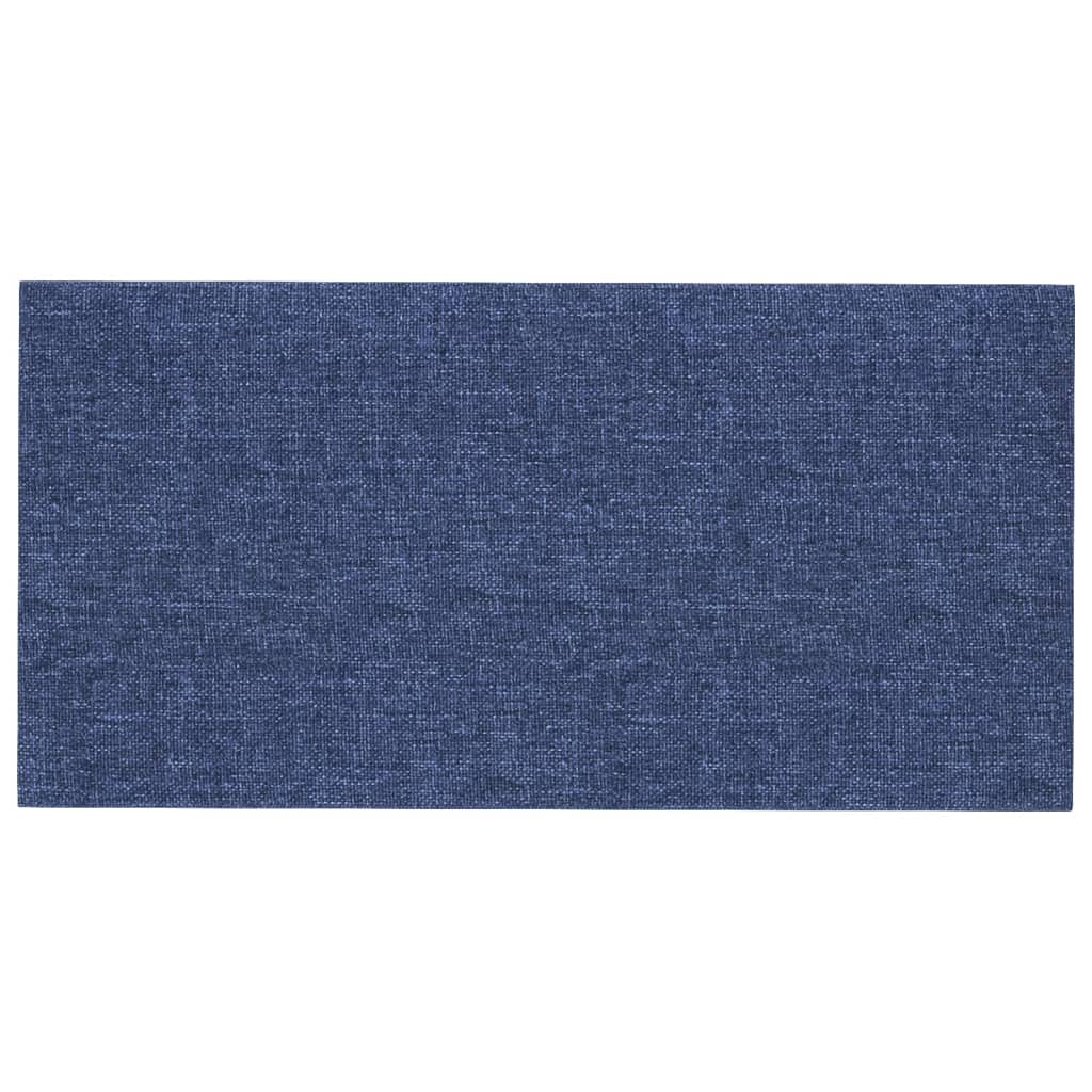 vidaXL Wandpanelen 12 st 0,54 m² 30x15 cm stof blauw