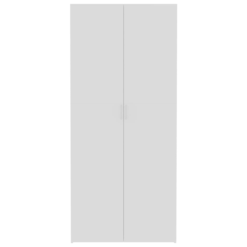 vidaXL Opbergkast 80x35,5x180 cm spaanplaat wit en sonoma eikenkleurig
