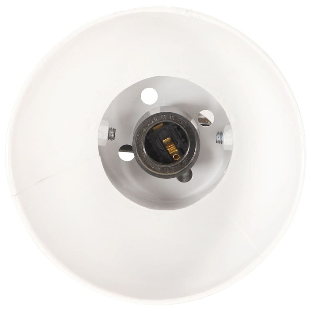 vidaXL Vloerlamp met 2 lampenkappen E27 gietijzer wit
